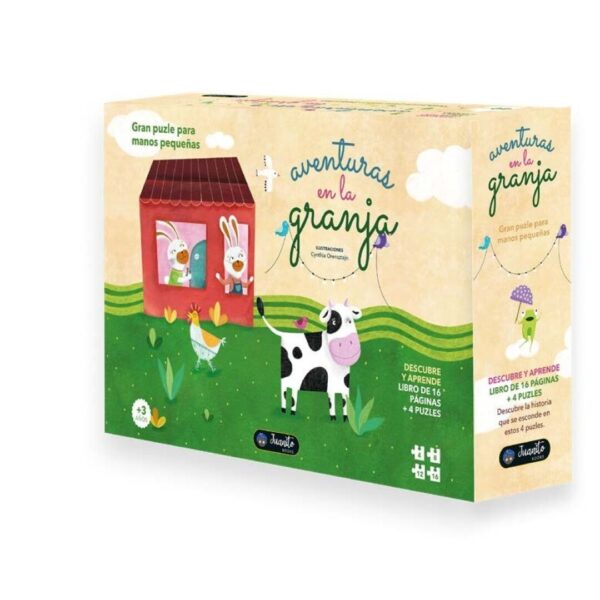 puzle granja + libro