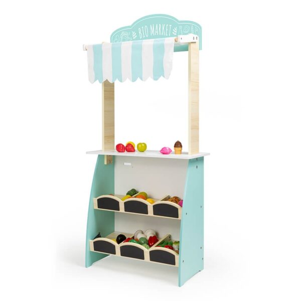 Mercadito de madera y salón para tomar el café - Imagen 4