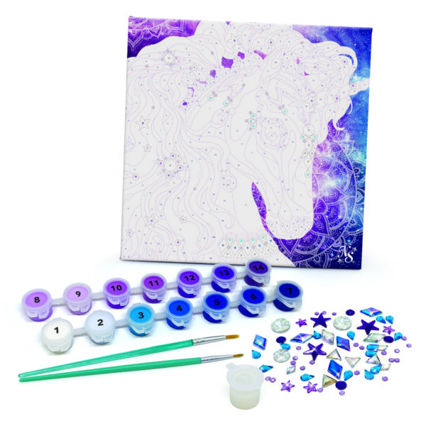 Lienzo Pinta por Números de Nebulia y su Caballo - Imagen 2