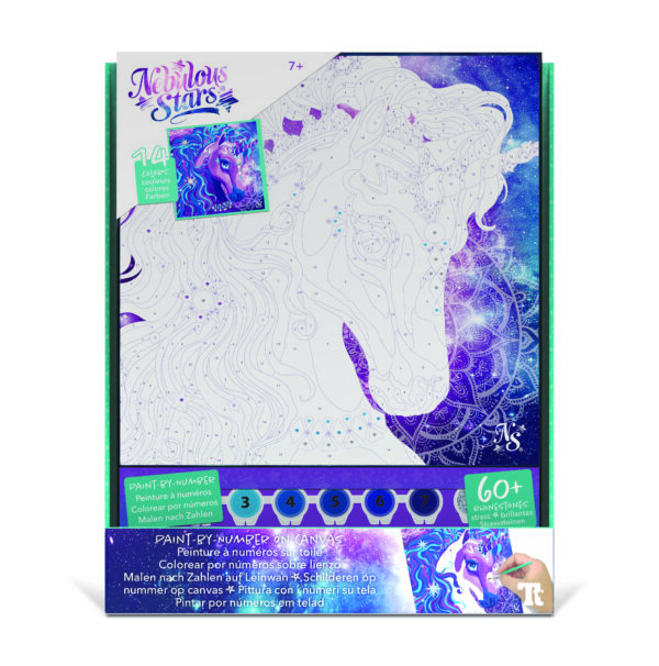 Lienzo Pinta por Números de Nebulia y su Caballo - Imagen 4