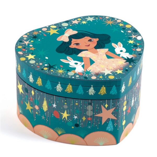 caja de musica  corazon con muñeca - Imagen 2