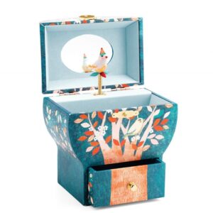 caja de musica , joyero pajaro