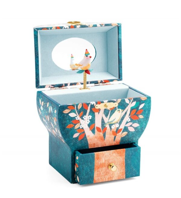 caja de musica , joyero pajaro