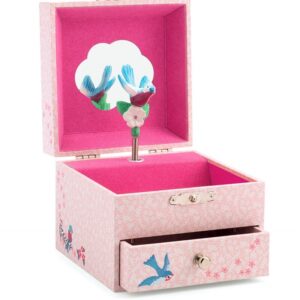 caja de musica , joyero pajaro pinzon