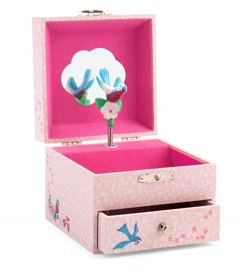 caja de musica , joyero pajaro pinzon