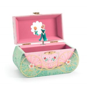 caja de musica , joyero princesa con carroza